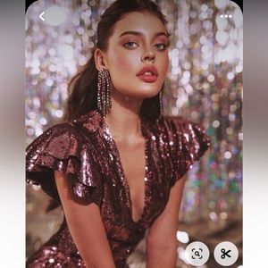 🆕 ZARA Sequin Pink Cocktail Social Dress 💝